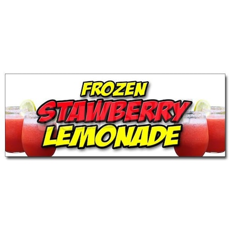 Signmission FROZEN STRAWBERRY LEMONADE DECAL sticker cold refreshing slushie drink, D-12 Frozen Strawberry Lemon D-12 Frozen Strawberry Lemon